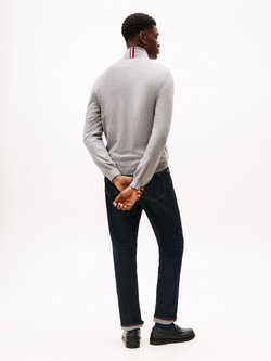 Свитер Tommy Hilfiger Solid Logo Quater-Zip Grey Heather