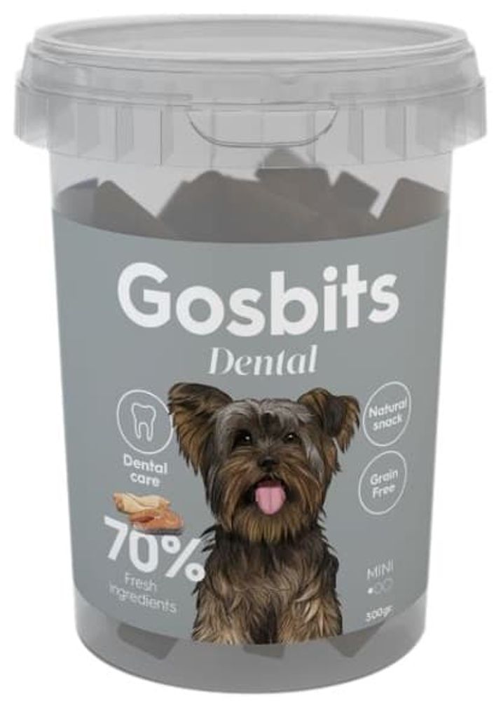 Gosbi GOSBITS DENTAL MINI  300г Полувлажная кормовая добавка для собак &amp;lt;10 кг. Защита зубов