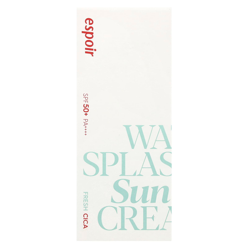 Espoir, Water Splash Sun Cream, Fresh Cica, SPF50 + PA ++++, 60 мл