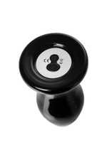 Стеклянная вибровтулка Sexus Glass чёрная 10,5 см