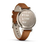 Смарт Часы Garmin Lily 2 Classic кремово-золотистые со смуглым кожаным ремешком