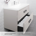 Комплект тумба Pino 90 (903х482х640) подвесная с раковиной Alisa 90 Керамик