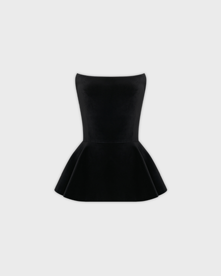 Корсет с объёмной баской из бархата