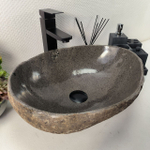 Раковина из речного камня RS-64940 46*35*15 0861