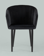 Стул с подлокотниками Нейтон велюр черный