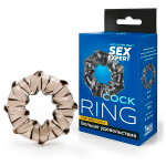 Дымчатое рельефное эрекционное кольцо 3,5см Bior Toys Sex Expert SEM-55283