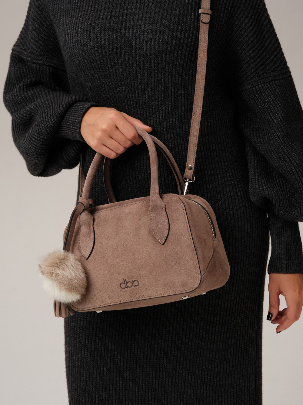 Замшевая сумка DBR 31348 капучино