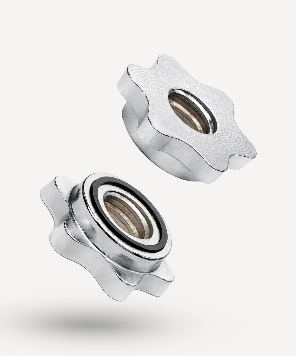 Замки для грифа BB-108, d=26 мм, металлические, хромированный, 2 шт