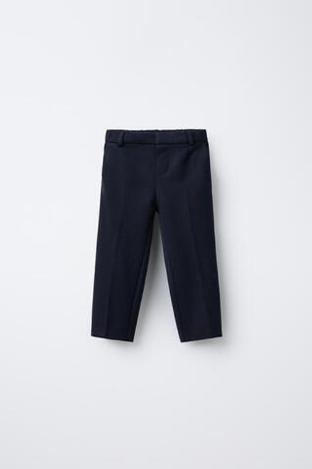 ZARA КОМФОРТНЫЕ КОСТЮМНЫЕ БРЮКИ, МОРСКОЙ СИНИЙ