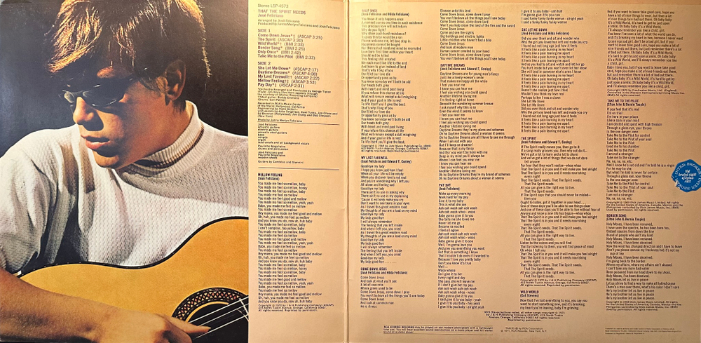 Jose Feliciano - That The Spirit Needs (Германия 1971г.)