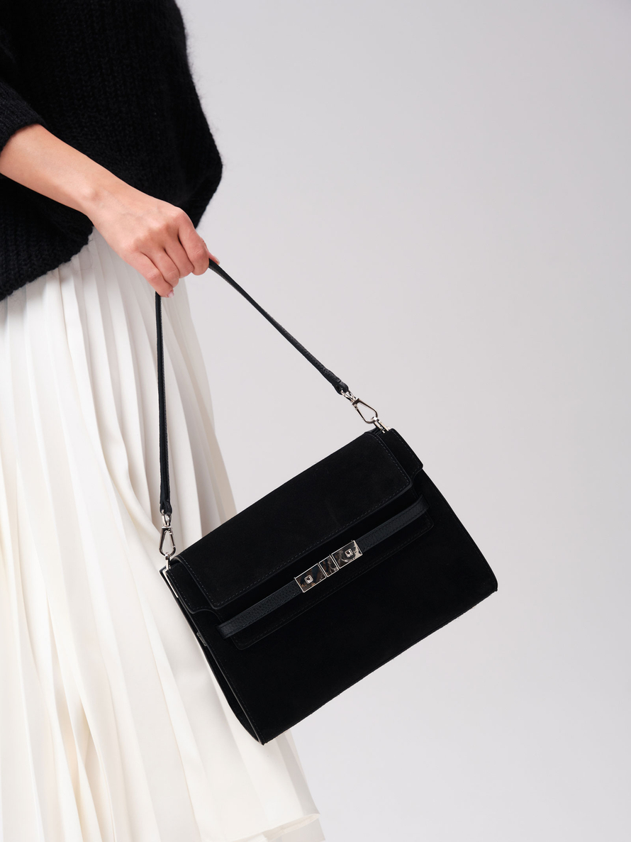 Замшевая сумка Rachel DBR 31361 черный
