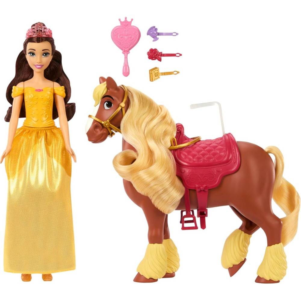 Disney Princess - Кукла BELLA и конь Филип Набор Красавица и Чудовище JBG01