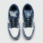 кроссовки Air Jordan 1 Low Washed Denim