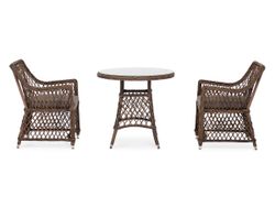 "Эспрессо-80 L" обеденная группа плетеная, цвет коричневый