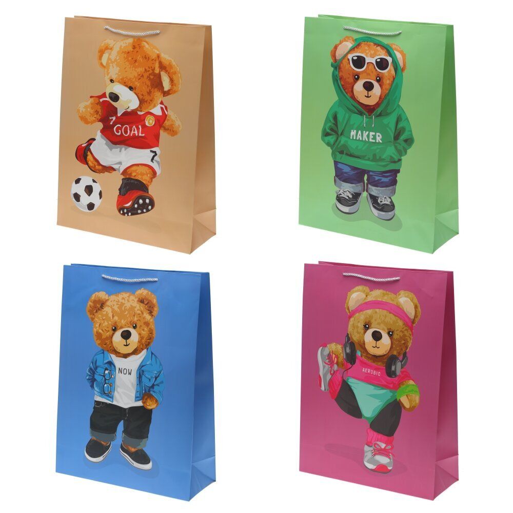 GAEM Пакет подарочный (бумага 210г/м2, блок 12шт), L40 W15 H55 см, 4в.