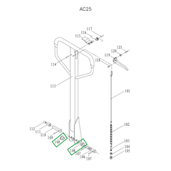 Втулка ручки для гидравлических тележек DF25