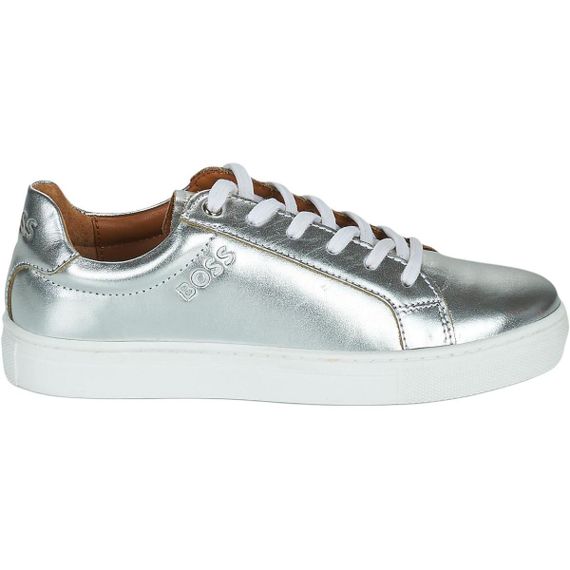 Hugo Boss Leather Low-Top 'Silver'