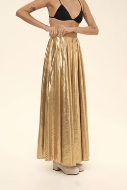 Юбка макси (Еще игристого, пожалуйста), золотая