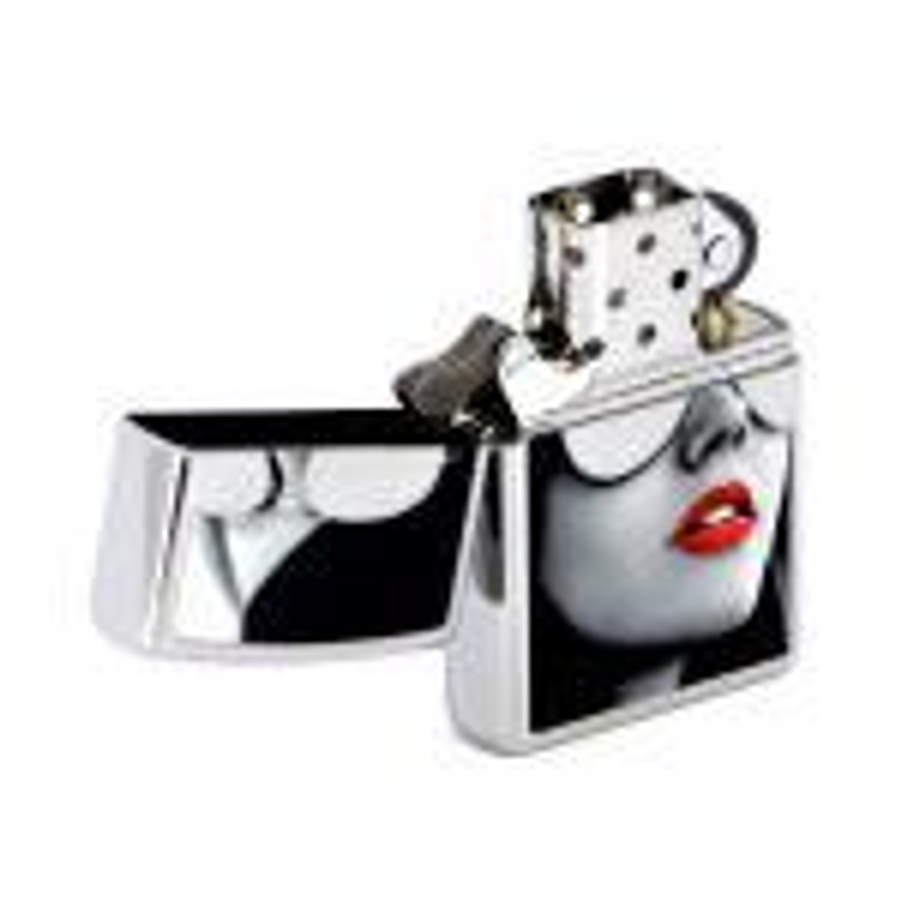 Зажигалка ZIPPO Classic High Polish Chrome™ с изображением девушки ZP-28274