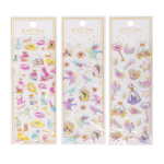 Наклейки детские Alingar, 7 см х 20 см, "Ассорти для девочек" 3D (модница, птички), ПВХ, пакет с европодвесом