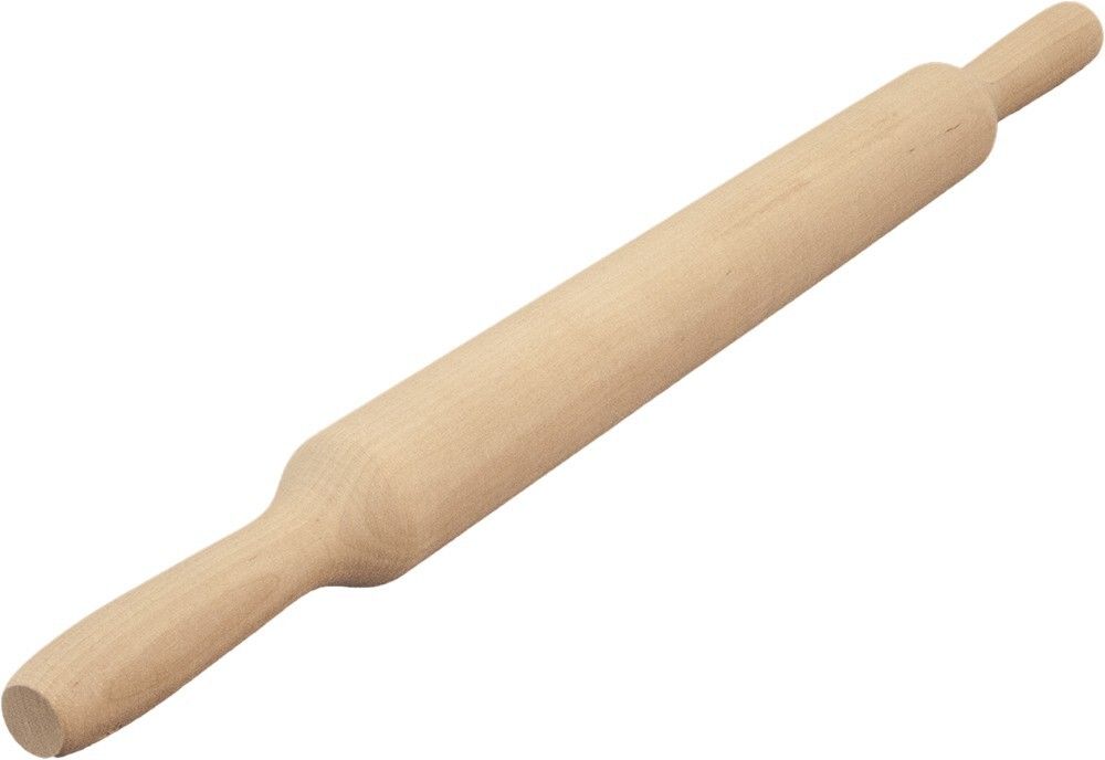 Скалка с крутящейся ручкой деревянная л50