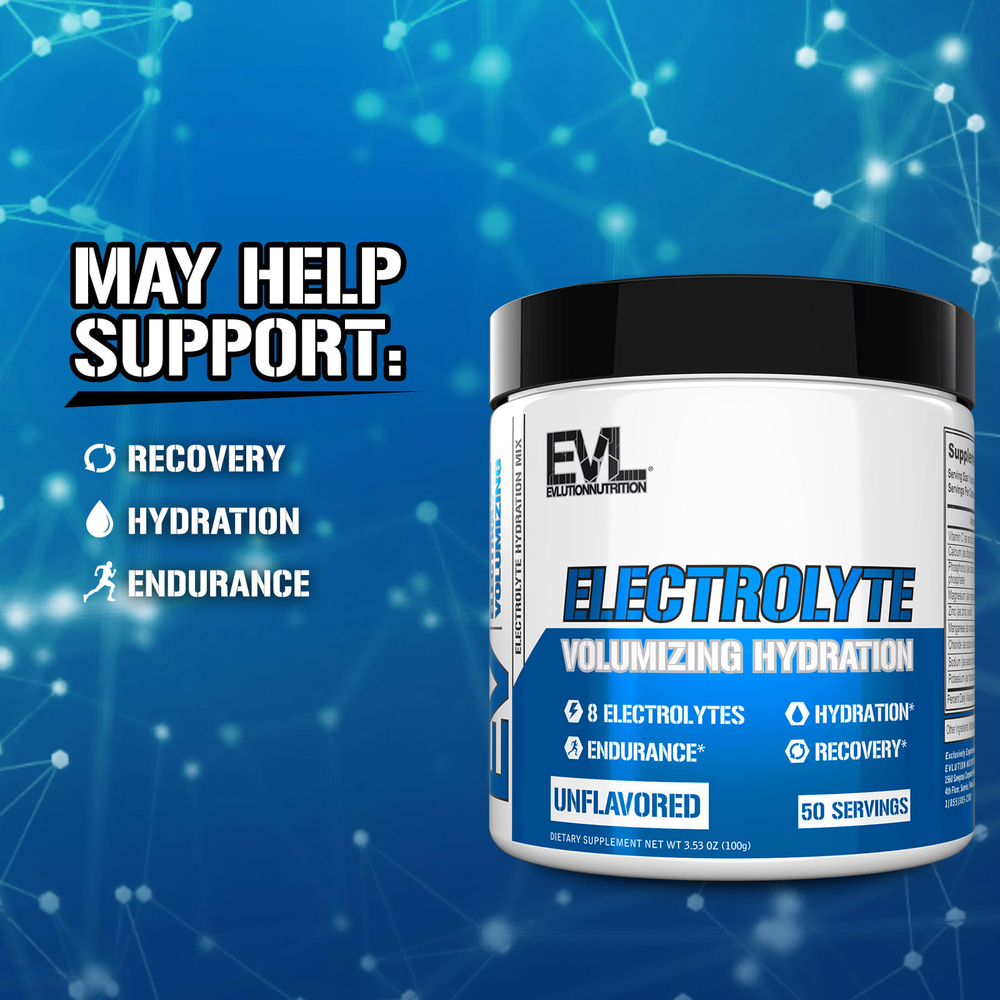 EVLution Nutrition, Электролит, объем и увлажнение, без добавок, 100 г (3,53 унции)