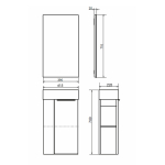 COMFORTY. Тумба-умывальник "Матэ-40" дуб тёмно-коричневый с раковиной COMFORTY 9140