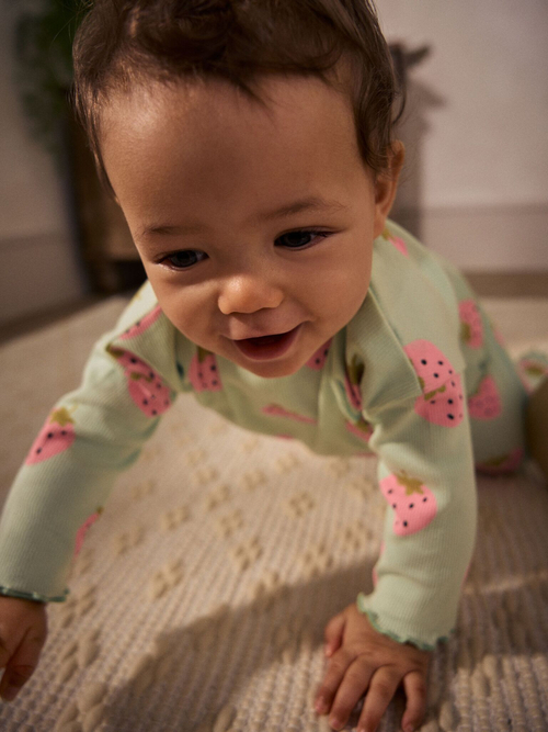 Лонгслив и брюки в комплекте для малышей Next AA6-491, Бирюзовый, Розовый