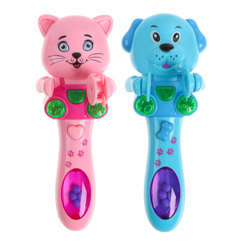 ИГРОЛЕНД Игрушка музыкальная в виде животного, пласт., 2ААА, 16х6х5,5см, 2 дизайна