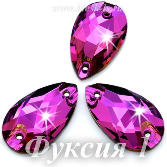 Пришивная капля Dongzhou с 2 отверстиями, Фуксия 1