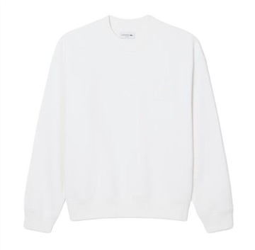 Мужская теннисная кофта Lacoste Embroidered Fleece - white