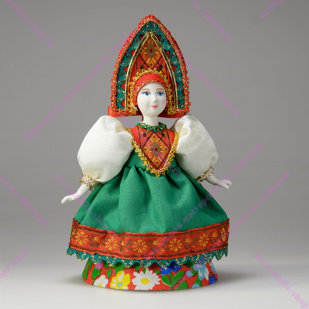 Кукла 20 см Марьяша в бирюзовом сарафане (Беларусь)