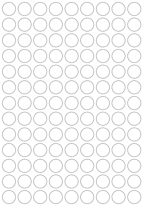 Виниловые наклейки для упаковки и маркировки Policomprint M20, 12 мм. 117 шт.