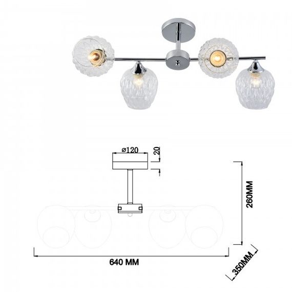 Потолочная люстра Rivoli Arlene 3139-304 Б0055389
