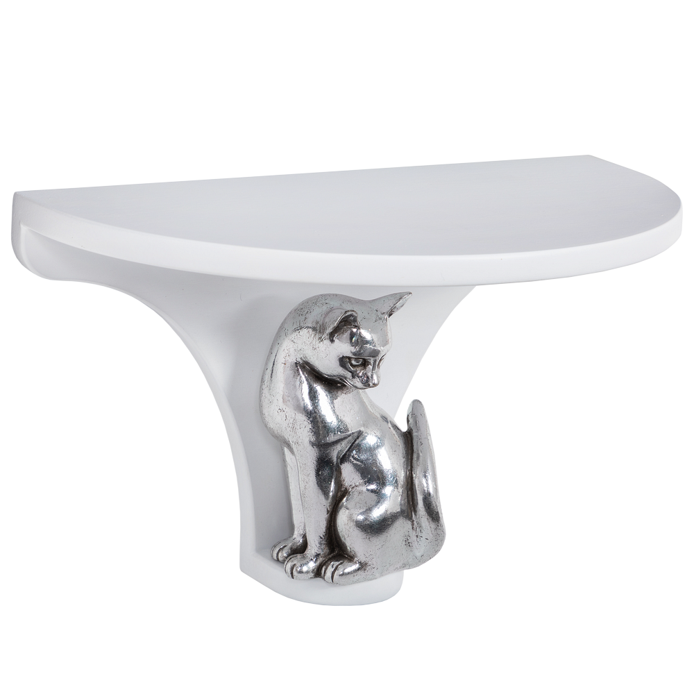 Полочка Кошка Грация Айс Античное серебро