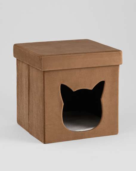 Пуф складной с ящиком Store Pet коричневый