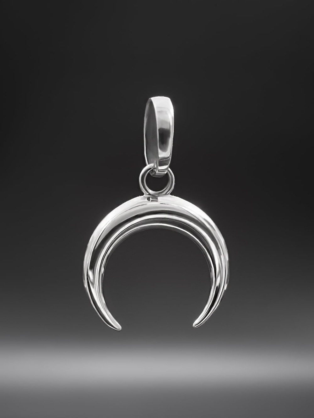 Подвеска месяц серебро 925 пробы