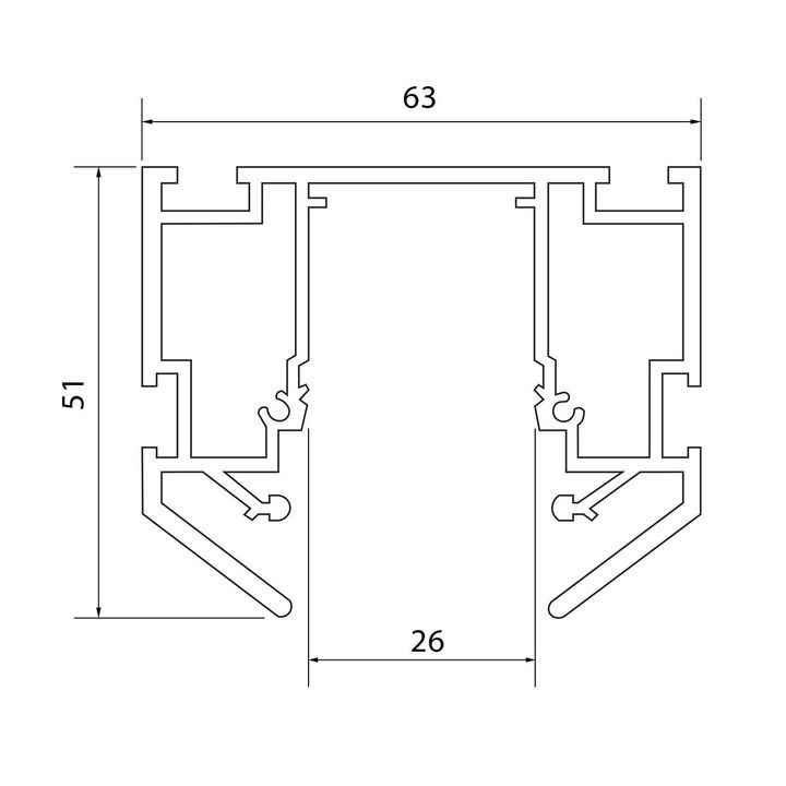 Шинопровод под натяжной потолок ST Luce Skyline 220 ST046.439.00