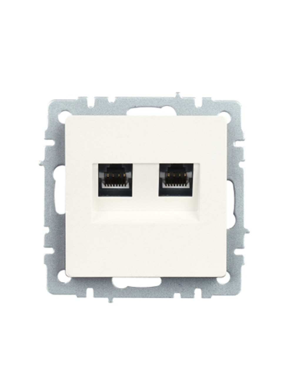 BRITE Розетка двойная RJ11+RJ45 кат.5E РК/Т12-БрЖ жемчуг IEK