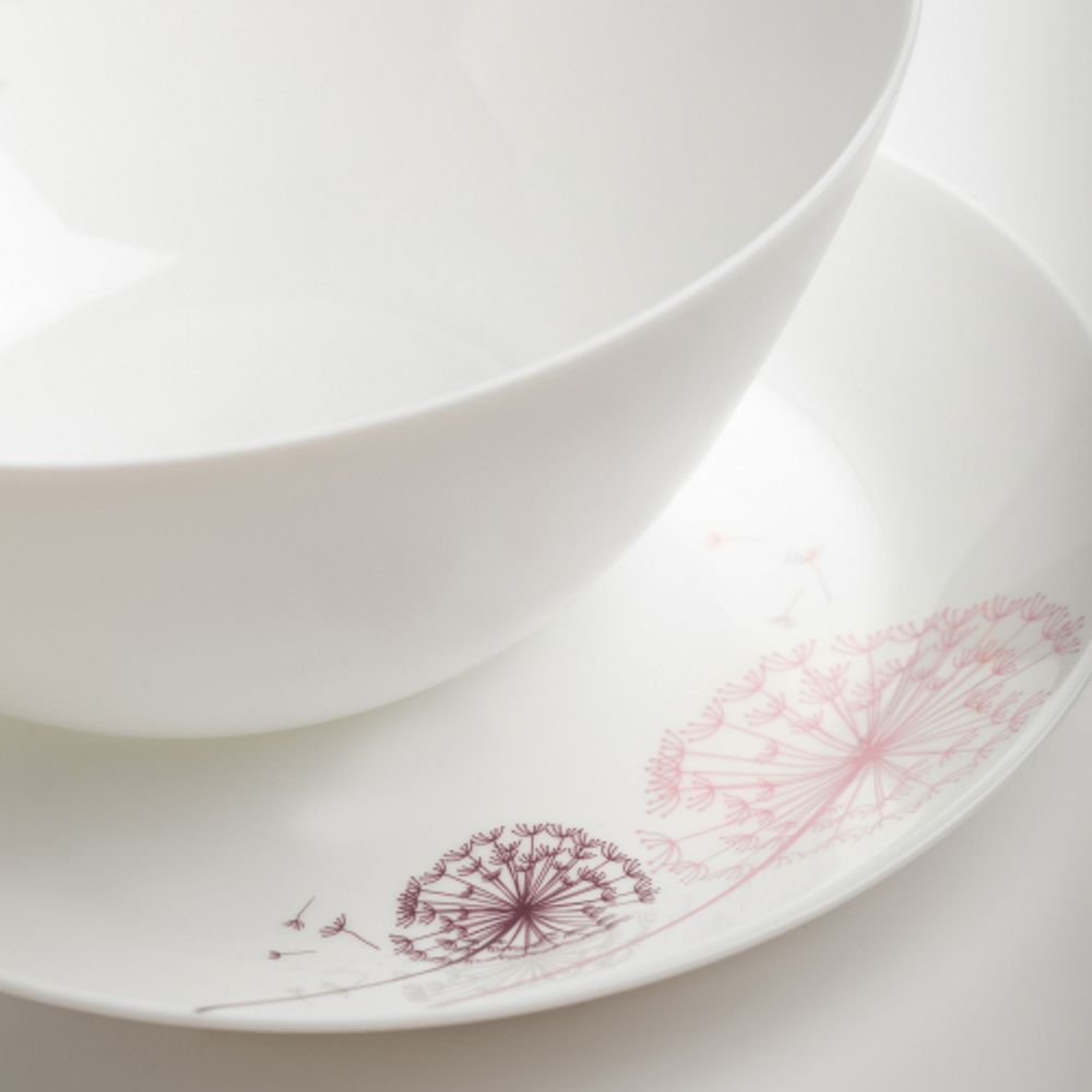 Тарелка White Fox WF-STD19 Summertime десертная опаловая с деколью 19 см. | White Fox