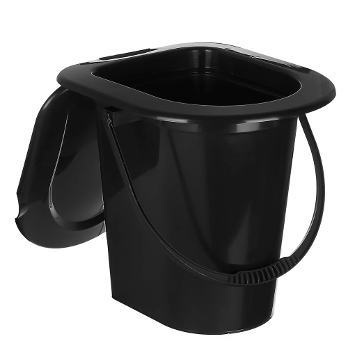 Ведро-туалет Эконом 17л, пластик, черное (10шт/уп)