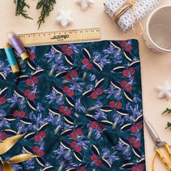 Ткань бифлекс «бабочки в ночи» стиля «нуар»