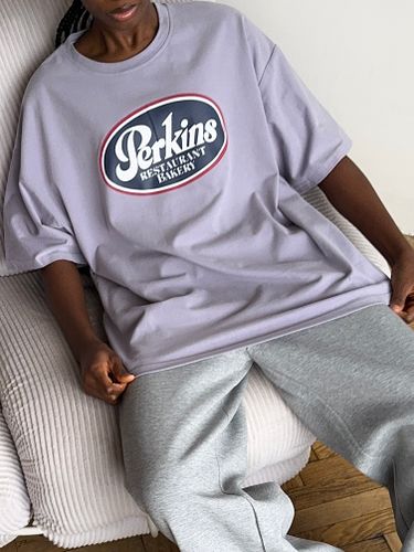 Футболка Perkins лилового цвета
