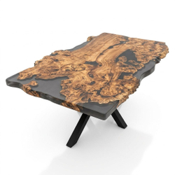 Обеденный стол из капового карагача AMBER 200