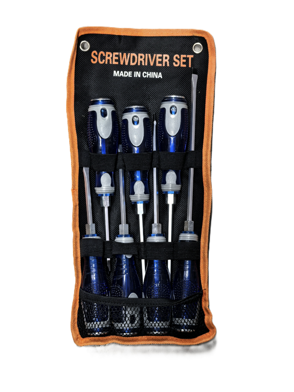 Набор отверток ударных 7 штук PH и SL, усиленные стержни из стали CrV и металлический затыльник, двухкомпонентные рукоятки, ударная отвертка, синий (1 шт.)