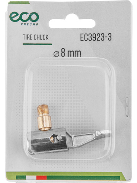 Наконечник для подкачки шин (резьба 8 мм, угловой, сталь) ECO