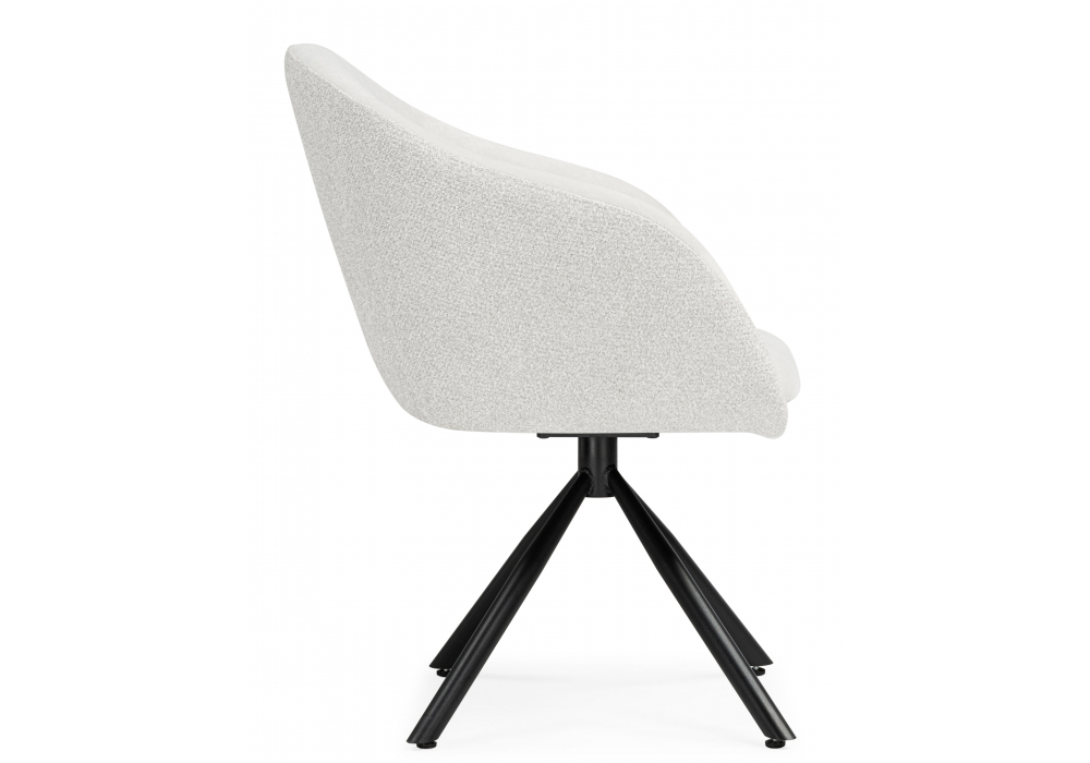 Стул на металлокаркасе Woodville Бартон 1 ткань мадера 2, черный матовый