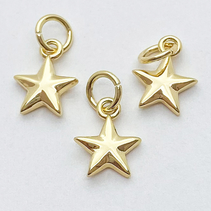 Подвеска Звезда, цвет золото, размер 8*10 мм, цена за 1 шт