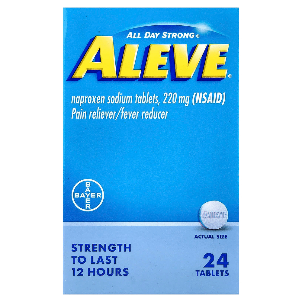 Aleve, Напроксен натрия в таблетках, 220 мг, 24 таблетки