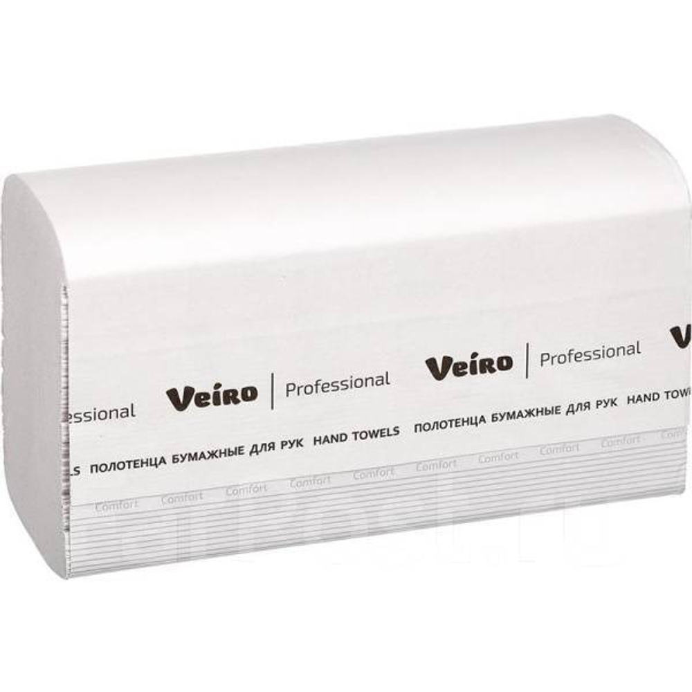 Полотенца листовые Z-сложение, 2-сл, 200л., Veiro Professional Lite 21шт/кор. арт. Z32-200